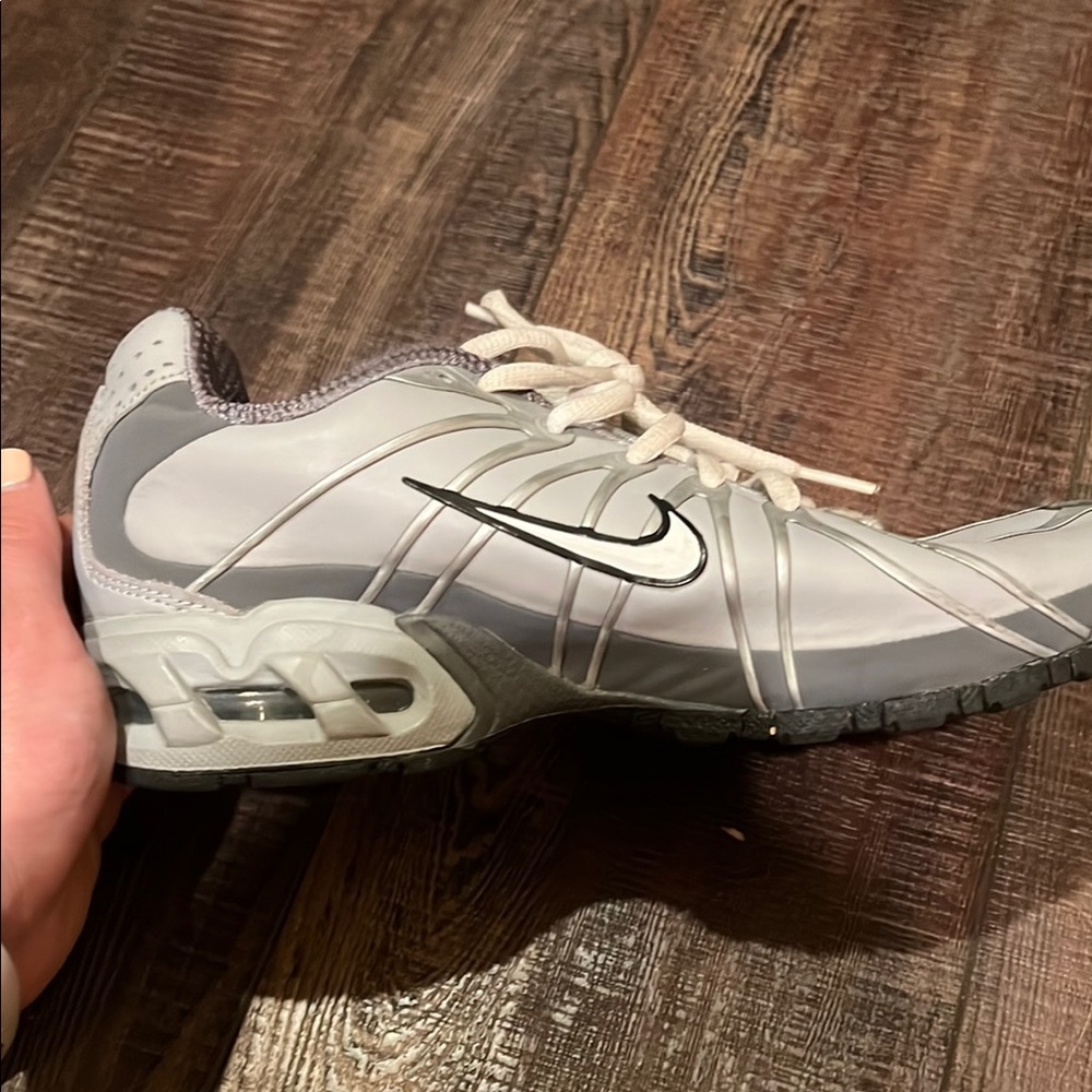 Nike White and Gray Running Shoes
